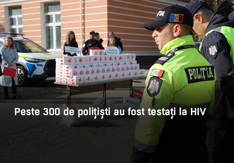 Peste 300 de polițiști au fost testați la HIV